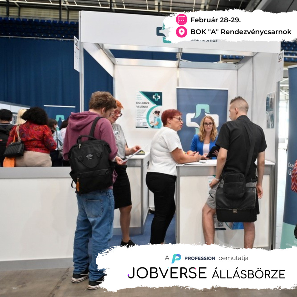 Jobverse állásbörzén készült kép néhány érdeklődőről